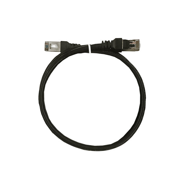 XIC-0.5 Shielded Interface cable, 20 inch, flat, Black, M-M.
